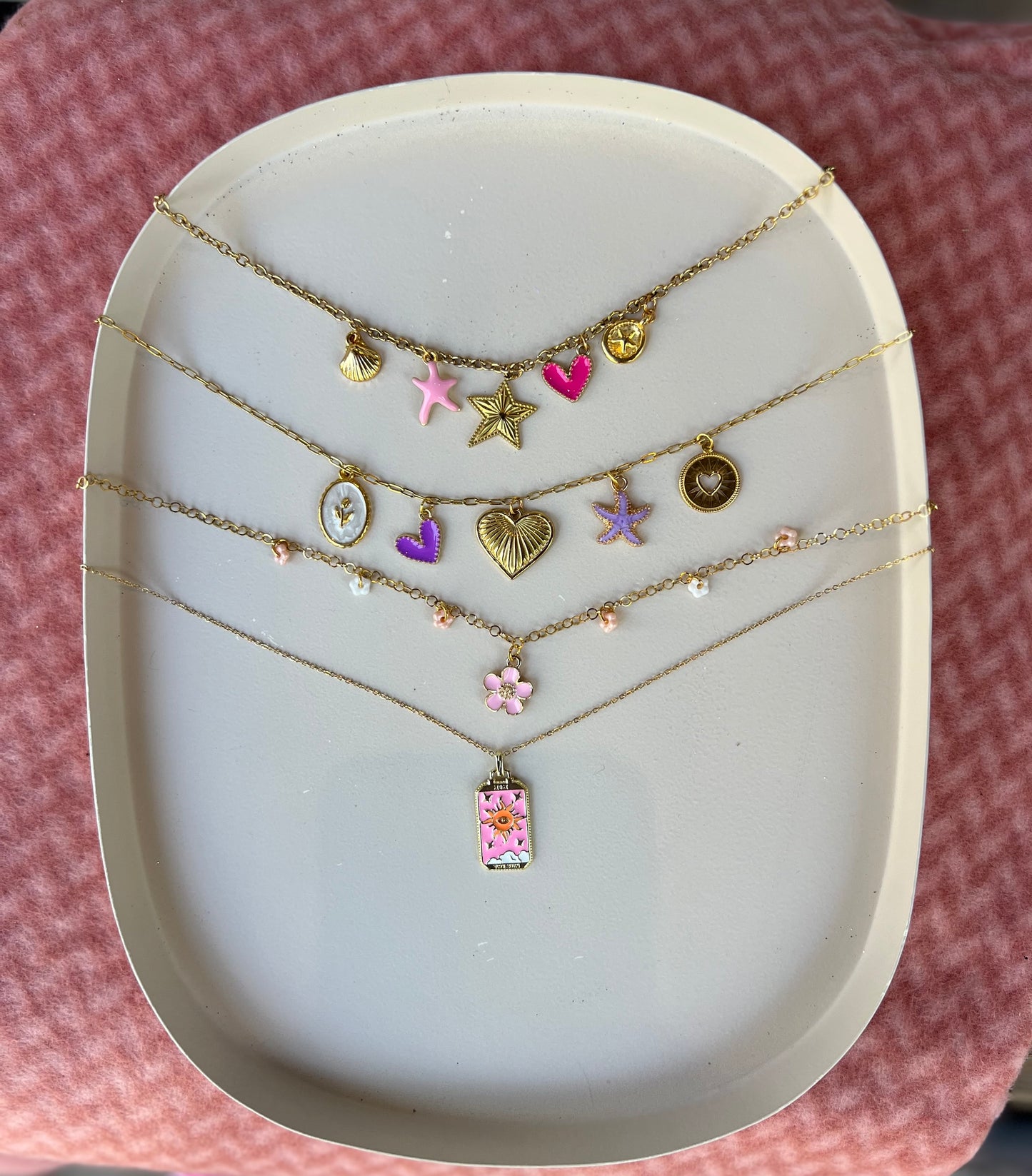 Purple Charms - Bedelketting