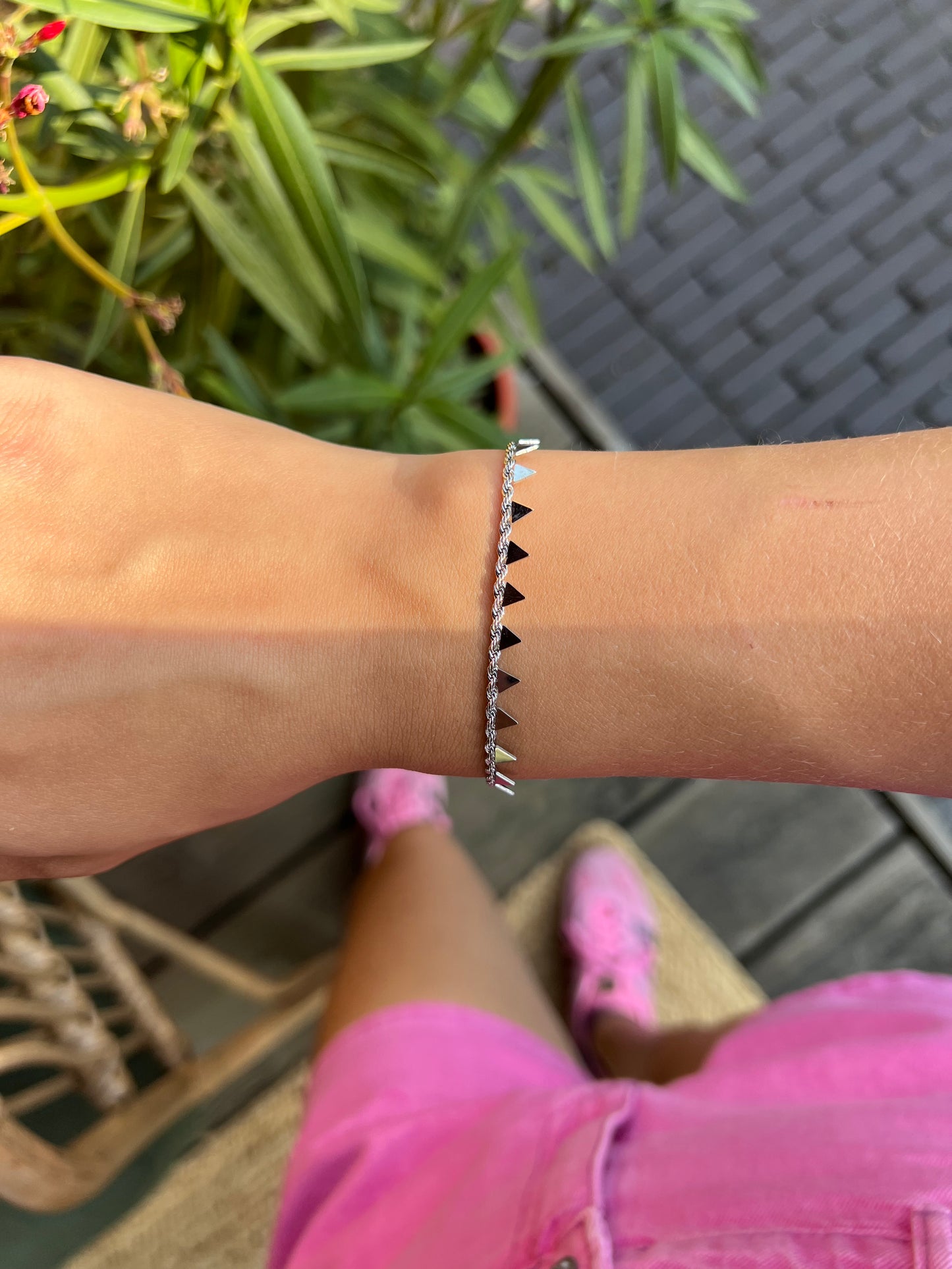 Driehoek zilver - Armband