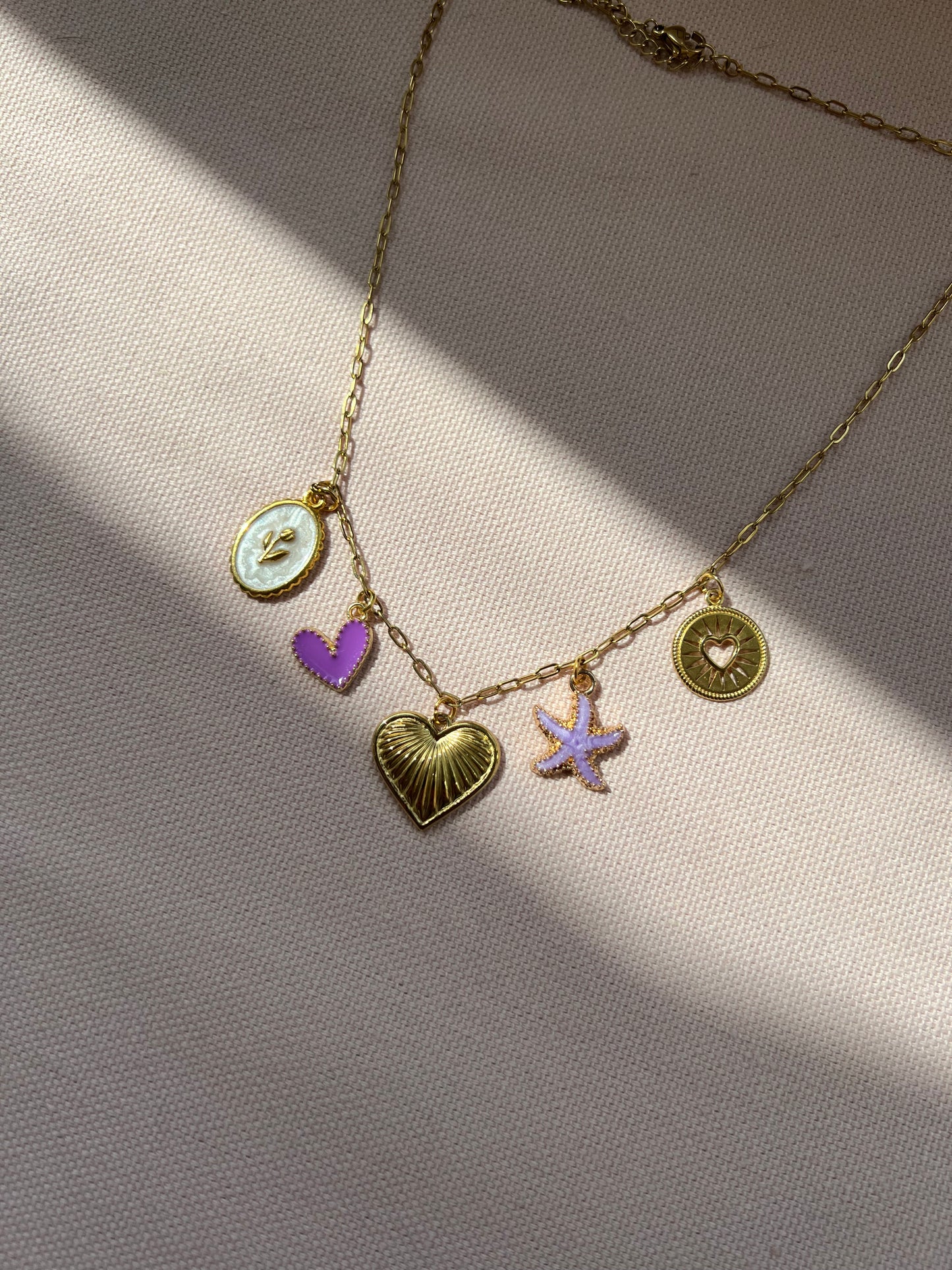 Purple Charms - Bedelketting