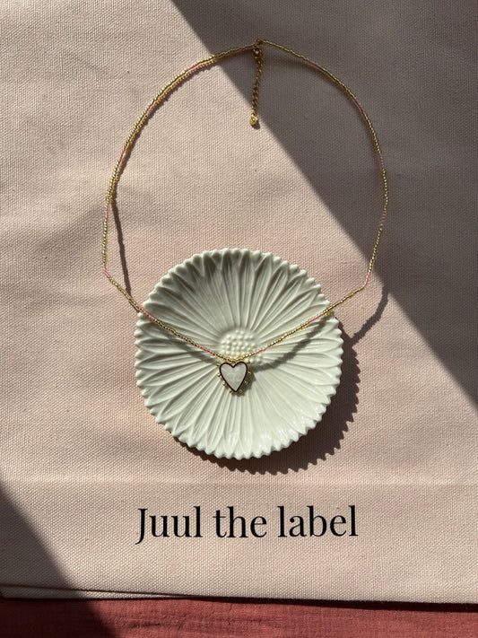 Wit hart - Kralenketting