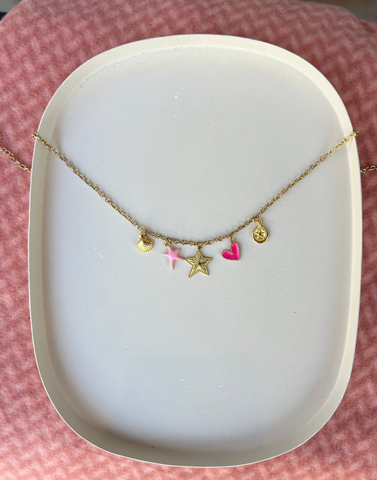 Pink Charms - Bedelketting